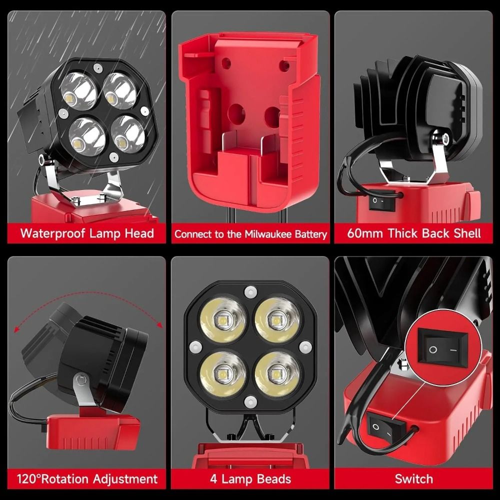 6500K, 6000LM Job Site Lightin - огляд і ціна Power Tools For Construction