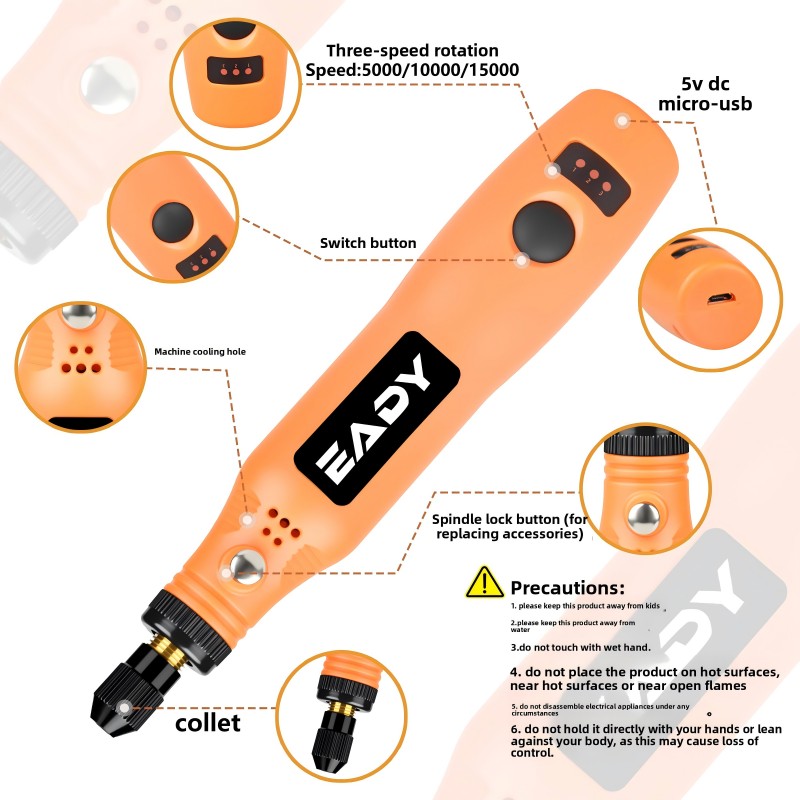 USB Cordless Rotary Tool Kit – - огляд і ціна Power Tools Universal Battery