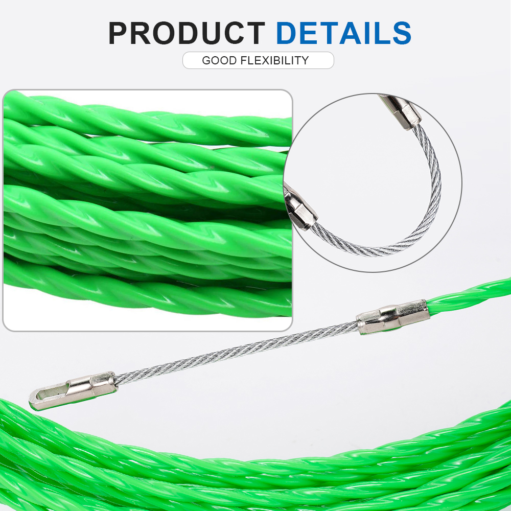 4MM Fiberglass Fish Tape Cable - огляд і ціна Power Tools Green Color